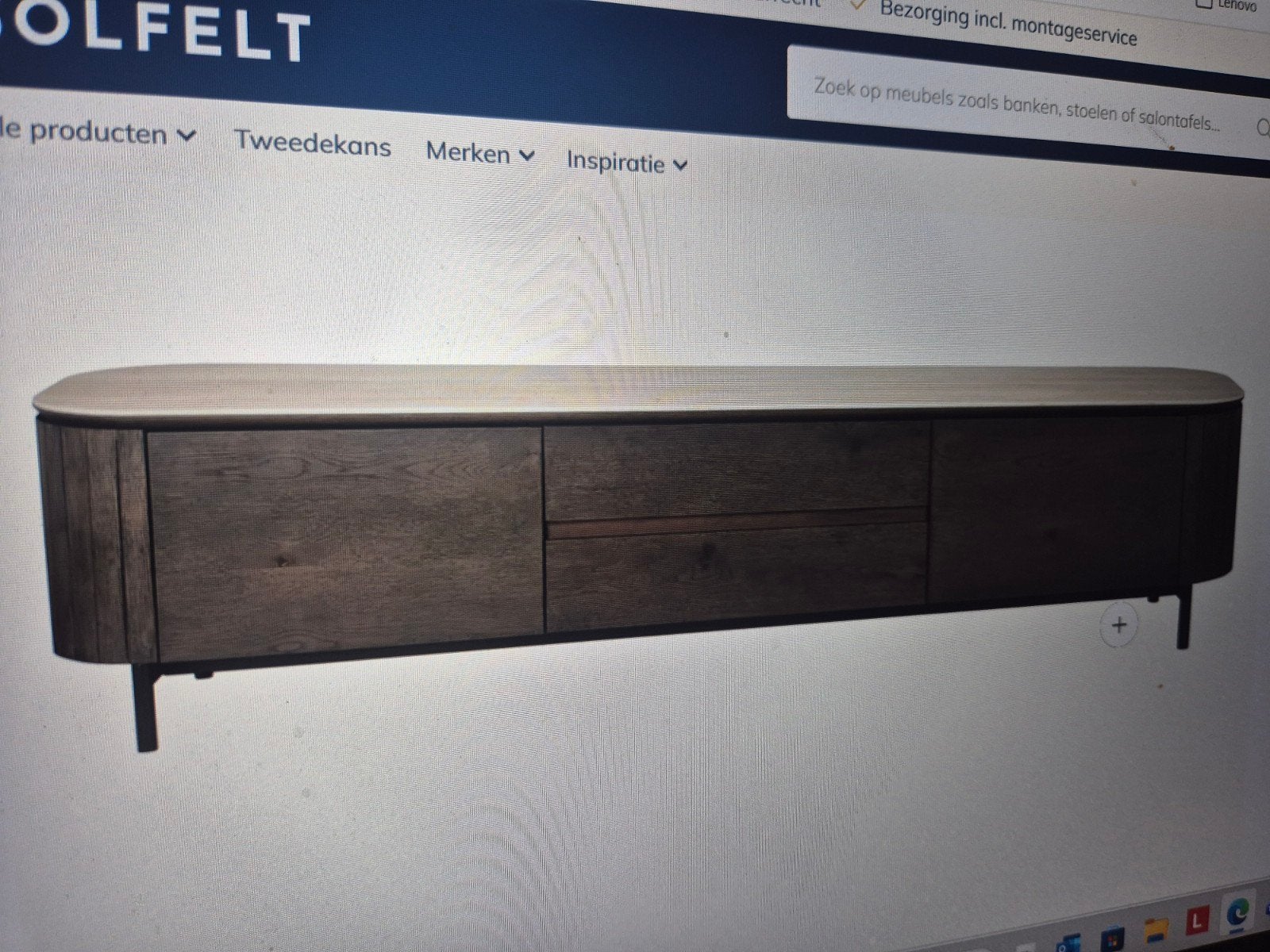 Richmond LUX TV-meubel RITZ Eiken Travertin 200 cm, Ophalen, Nieuw, 200 cm of meer, Minder dan 100 cm
