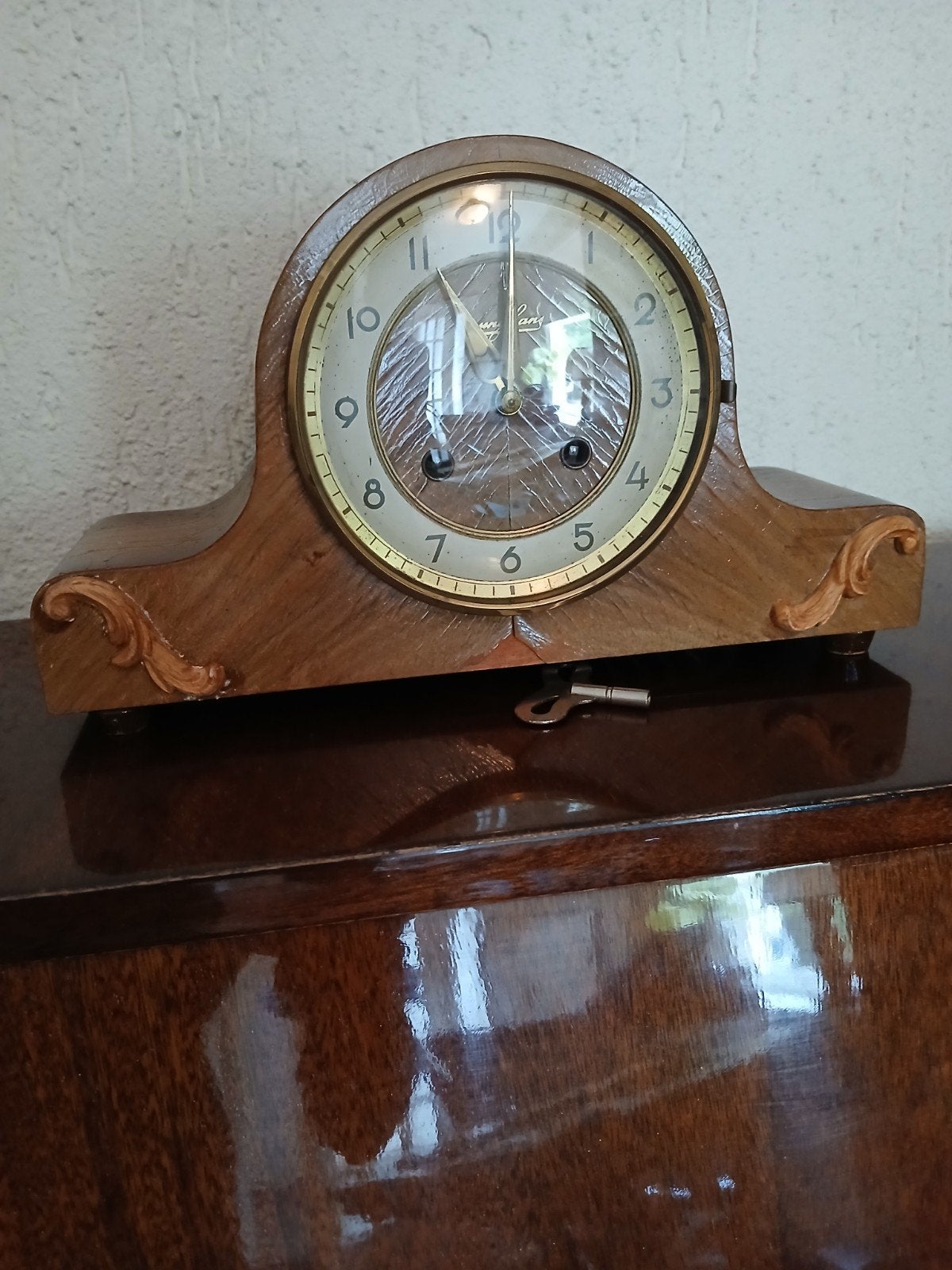 Mooie oude pendule met warme slag, compleet en perfect, Ophalen