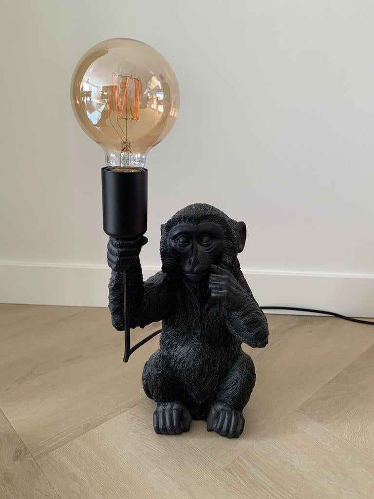 Tafellamp aap, Huis en Inrichting, Lampen | Tafellampen, Ophalen, Zo goed als nieuw, Kunststof, Minder dan 50 cm