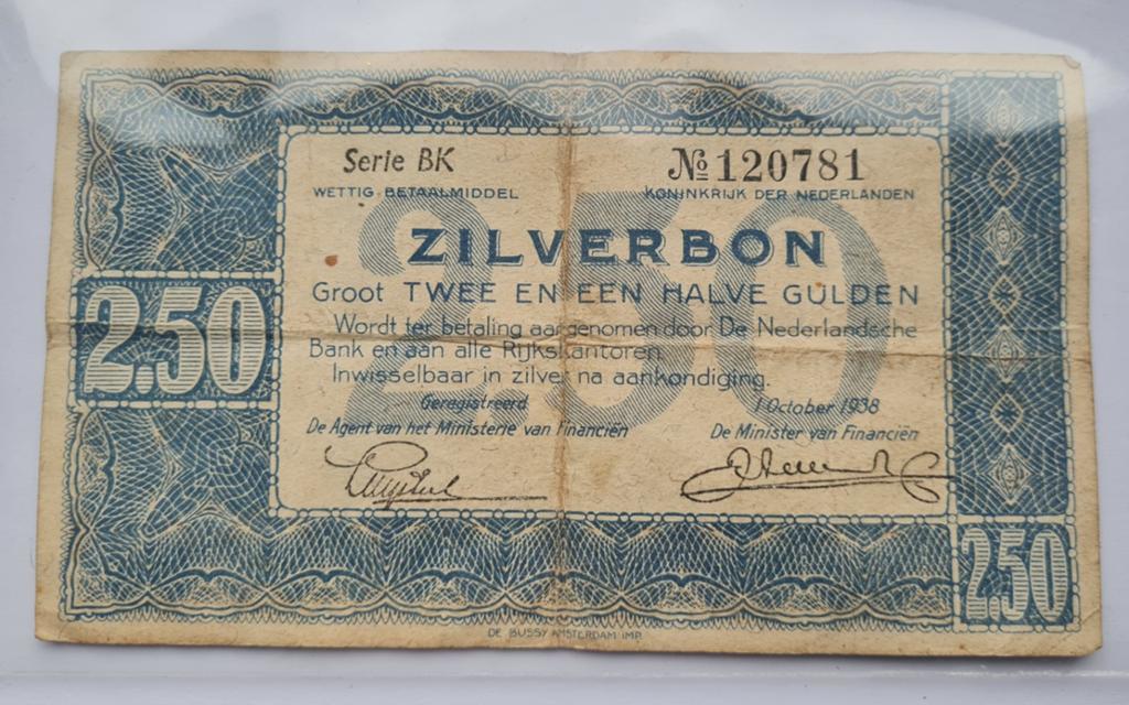 Zilverbonnen 1938, Postzegels en Munten, Bankbiljetten | Nederland, Ophalen of Verzenden