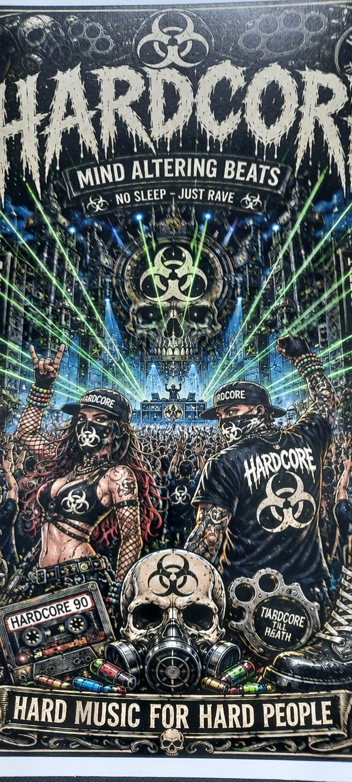 Hardcore Poster - Mind Altering Beats (30x40cm), Rechthoekig Staand, Verzenden, Zo goed als nieuw, A1 t/m A3
