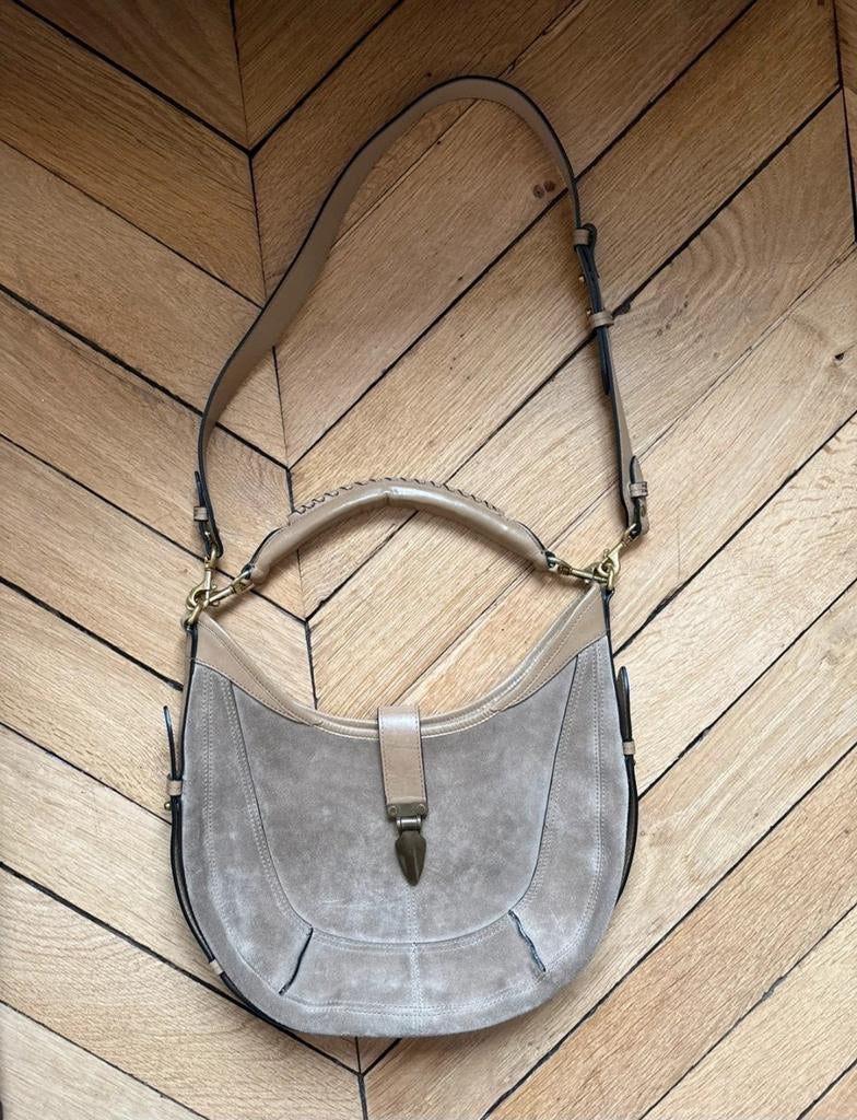 Prachtige Isabel Marant Kaliko Tas - Beige/Taupe - Authe, Sieraden, Tassen en Uiterlijk, Tassen | Damestassen, Ophalen of Verzenden