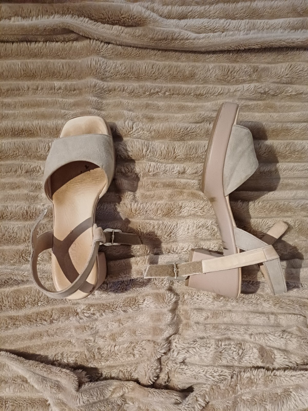 Gabor hak sandalen maat 6, Beige, Gabor, Zo goed als nieuw, Sandalen of Muiltjes