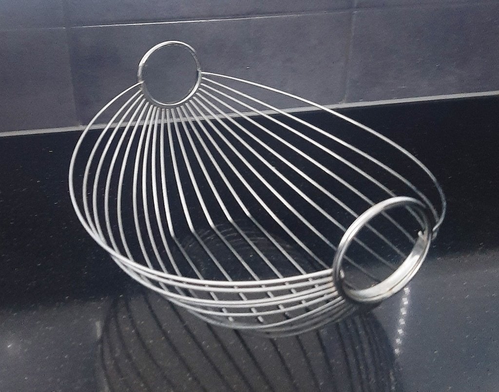 Mooi Chromen Mandje voor Fruit of Brood NIEUW, Overige materialen, Mand, Nieuw, Ophalen of Verzenden