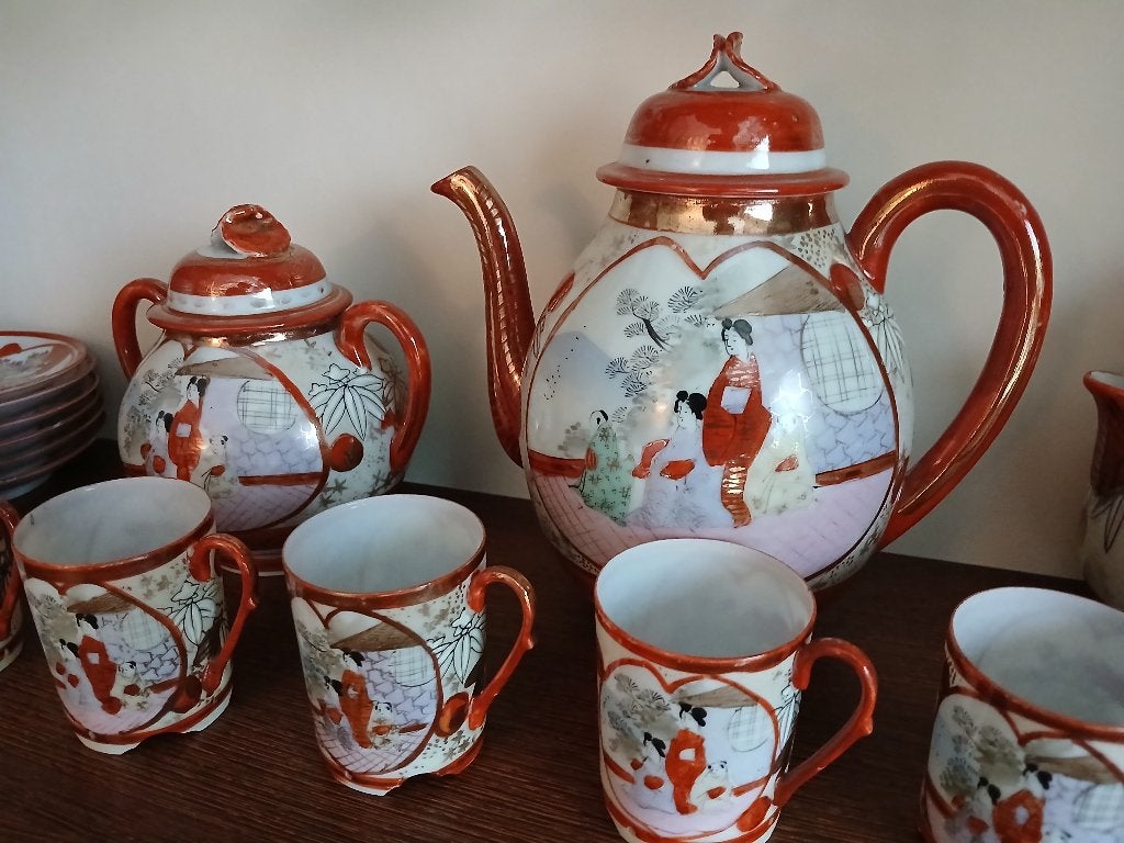 Japans eierschaal servies, Ophalen, Aziatisch, Overige merken, Zo goed als nieuw