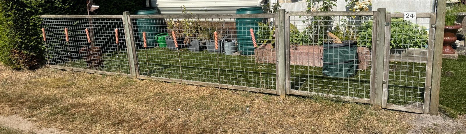 Tuinhek met poort - Gaashekwerk, Ophalen, Met poort, Gebruikt, Gaashekwerk