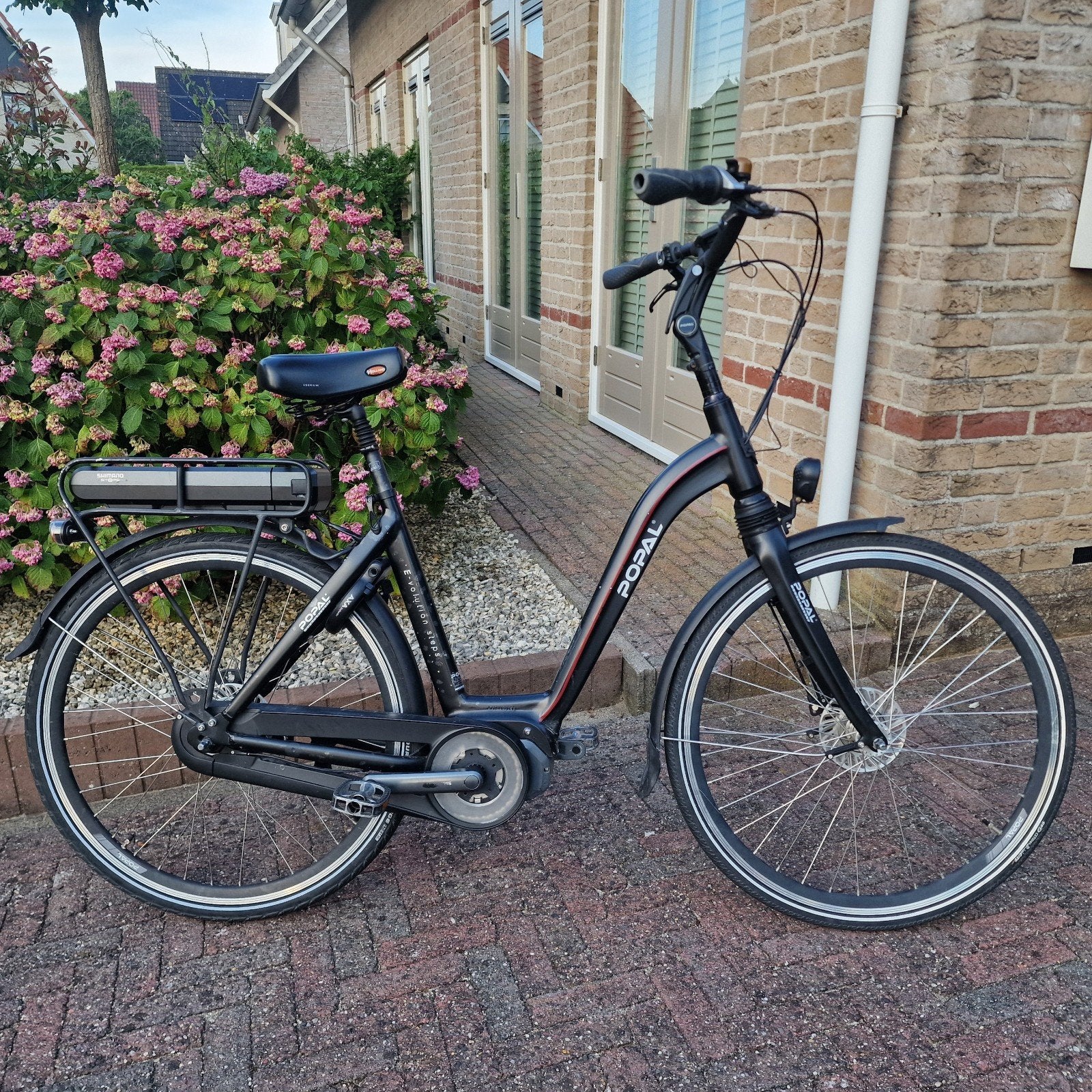Popal E Volution met Shimano middenmotor, Zo goed als nieuw, 50 km per accu of meer, 55 tot 59 cm, Ophalen