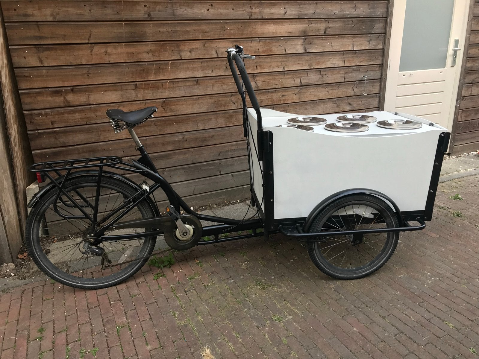 Cangoo bakfiets met geïsoleerde bak, Gebruikt, Goederen, Trommelrem, Ophalen