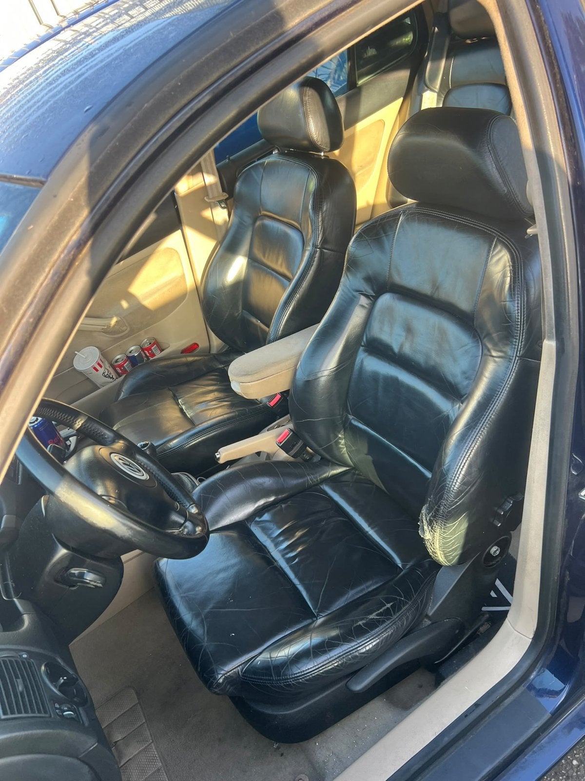 Leren interieur Golf 4 / Leon 1M - Zwart, Auto-onderdelen, Ophalen, Gebruikt, Volkswagen