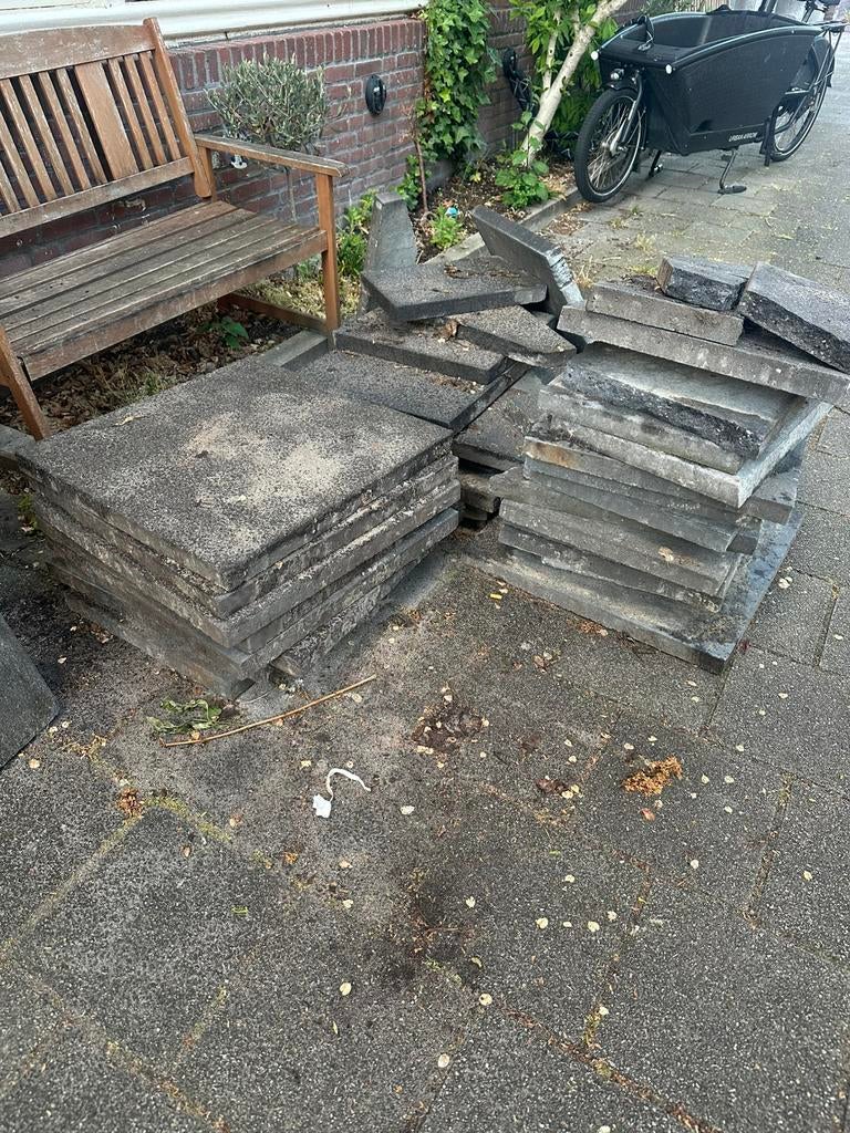 60x60x4 antracient tegels antraciet grijs, Tuin en Terras, Ophalen, Zo goed als nieuw, Overige materialen