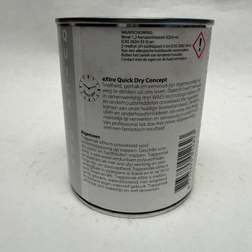 Hermadix eXtra Trappenlak Wit Lak Verf 750ml, Wit, Nieuw, Hermadix, Hermadix