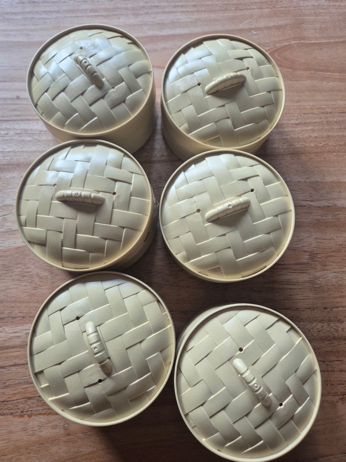 Dim Sum Squishy Speeltjes in Bamboe Stoommandjes (6 stuks), Ophalen of Verzenden, Zo goed als nieuw, Jongen of Meisje