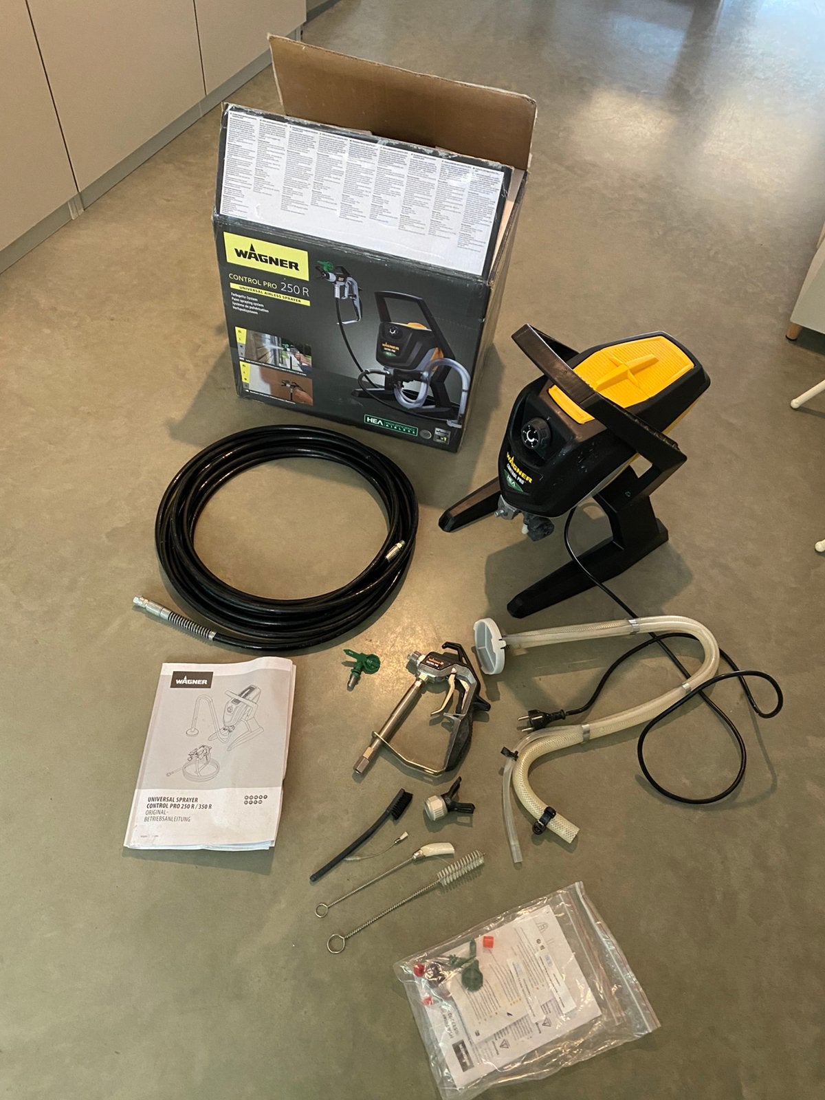 Wagner control pro 250 R verfspuit, Ophalen of Verzenden, Zo goed als nieuw, Verfspuit of Verfpomp