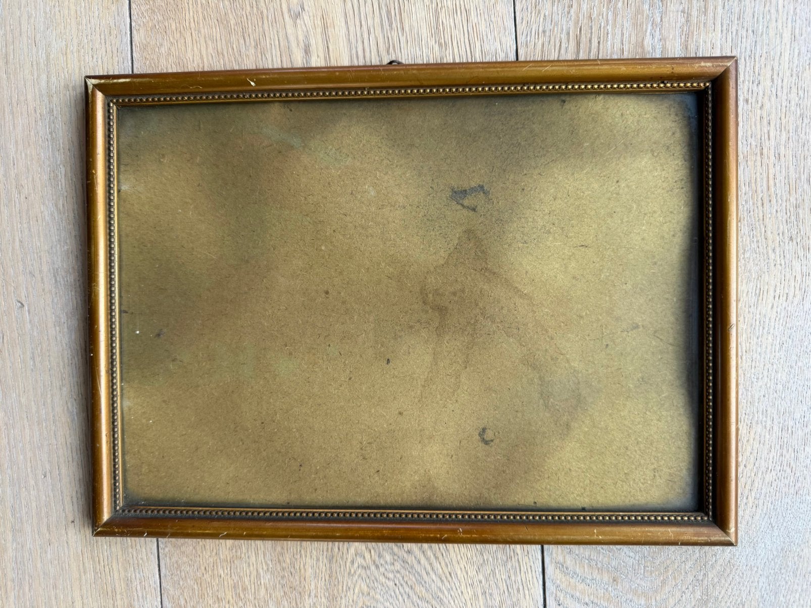 Antieke houten lijst met glas, Ophalen of Verzenden, Gebruikt, Standaard fotolijst, Hout