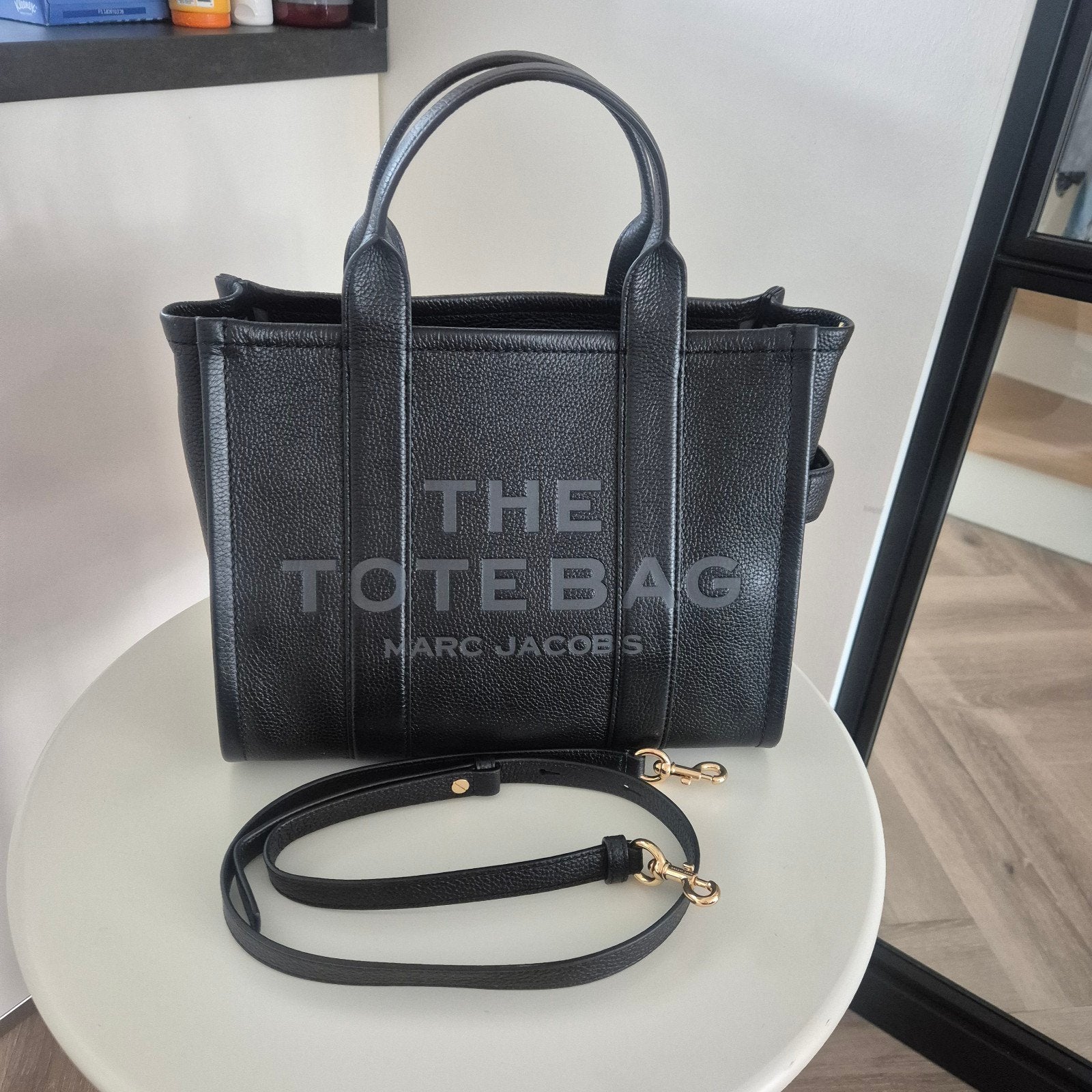 Nieuwe Originele Marc Jacobs The Tote Bag Zwart (leer), Ophalen, Nieuw, Zwart, Shopper