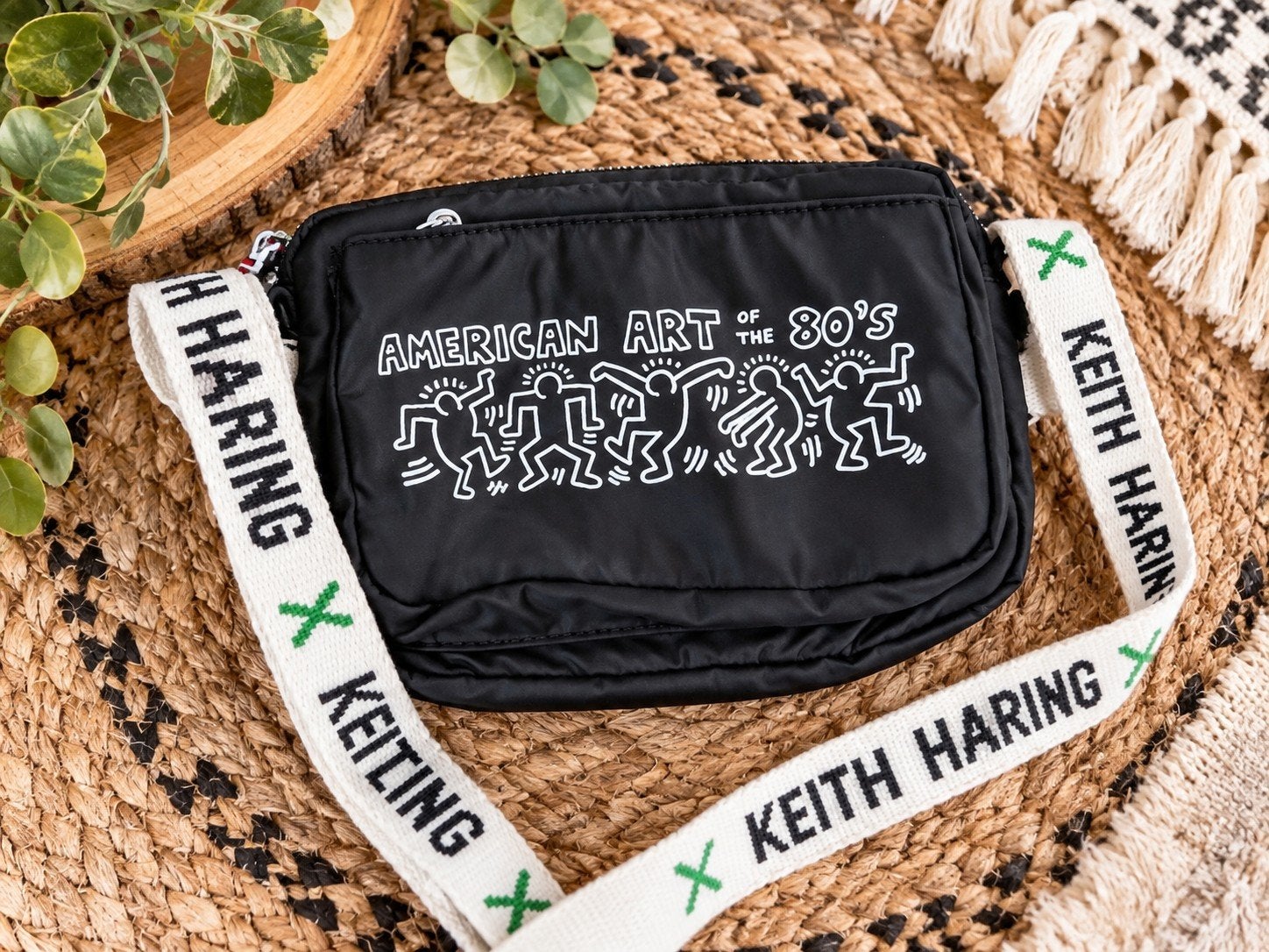 Kipling x Keith Haring Schoudertasje Zwart, Ophalen of Verzenden, Zo goed als nieuw, Zwart, Schoudertasje
