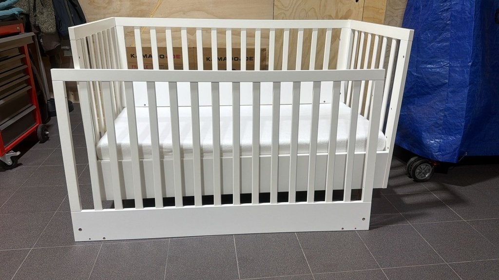 Ledikant - Doorgroei - Scandinavisch - Bocca (70x140) – Wit, 70 tot 85 cm, 140 tot 160 cm, Zo goed als nieuw, Ophalen