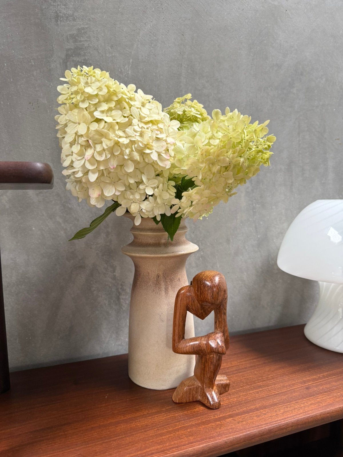 Vintage vaas, Q, Beige, 25 cm, Q