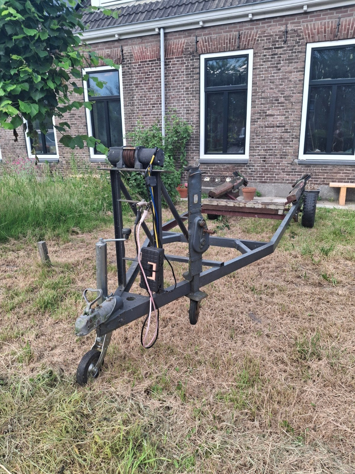 Robuuste boottrailer met lier en wielen, Watersport en Boten, Bootonderdelen, Ophalen