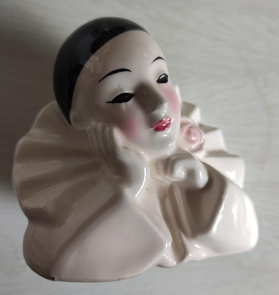 oude keramiek Pierrot Clown, Antiek en Kunst, Ophalen of Verzenden