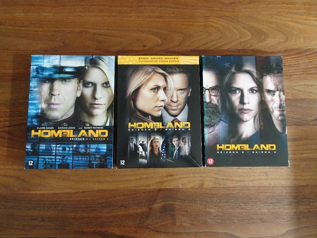Homeland seizoen 1, 2 en 3 op Dvd, Vanaf 12 jaar, Ophalen of Verzenden, Gebruikt