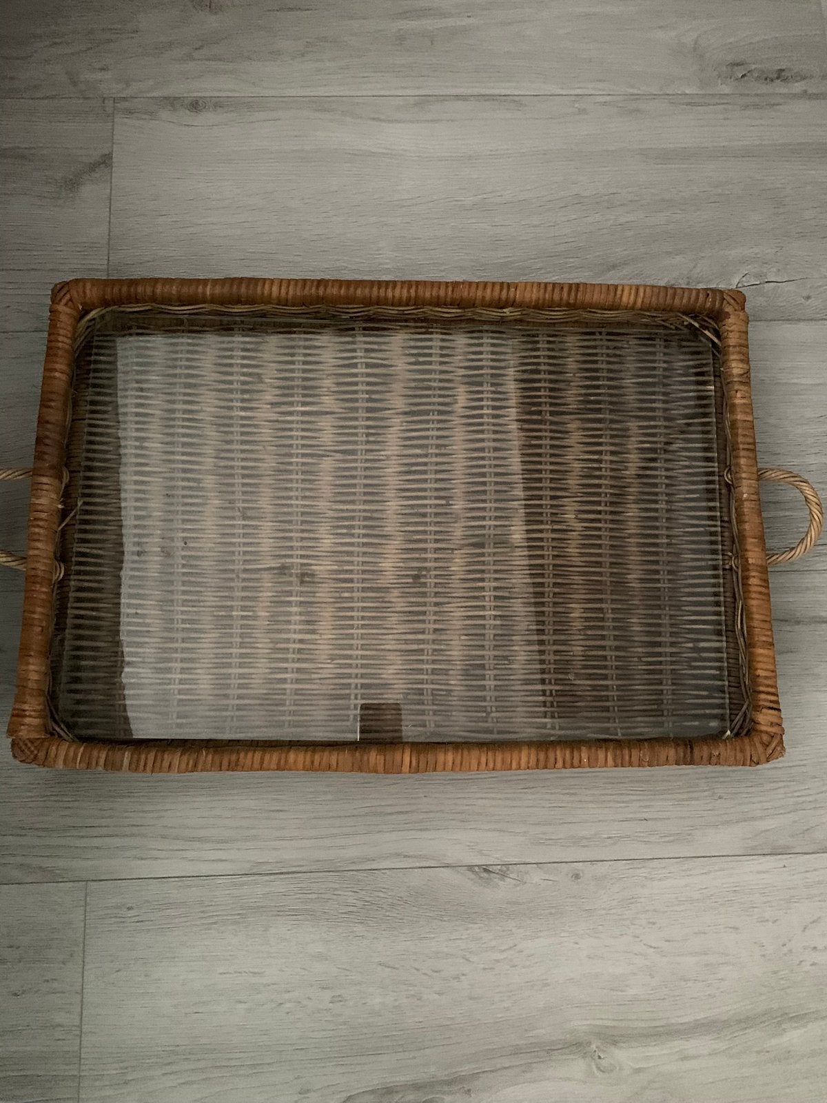 Dienblad rattan riviera maison, Huis en Inrichting, Ophalen, Zo goed als nieuw, Rond, Overige materialen