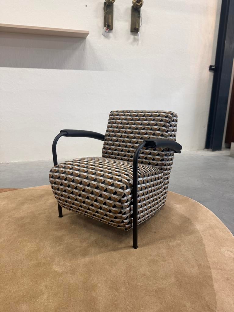 2 Nieuw Leolux Scylla fauteuils oker goud stof design Stoel, Huis en Inrichting, Leolux, 75 tot 100 cm, Ophalen of Verzenden, Stof