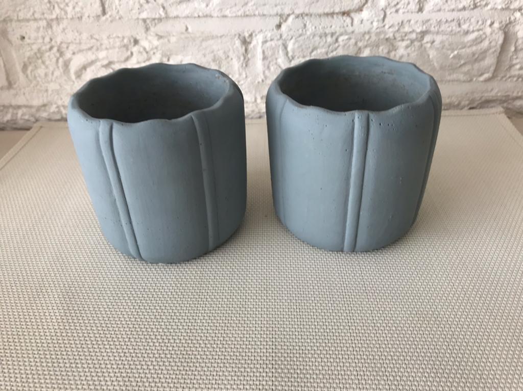 2 mooie aardewerk bloempotjes….10x10cm, Ophalen, Rond, Zo goed als nieuw, Balkon