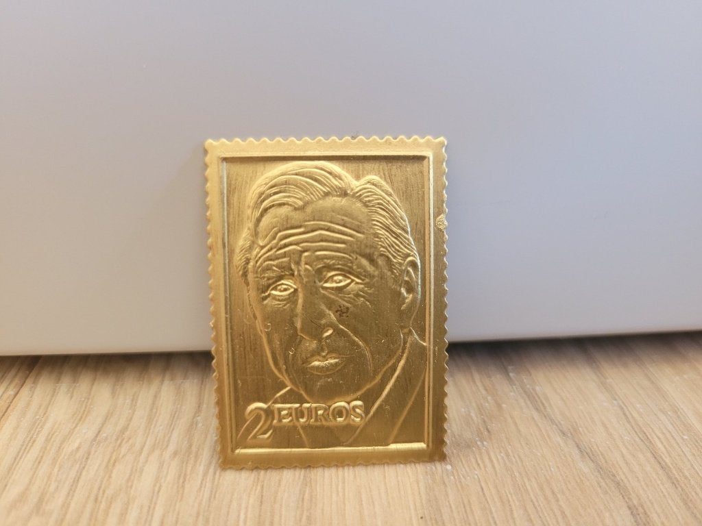24kt Gouden Postzegel Johan Cruiijf, Ophalen of Verzenden