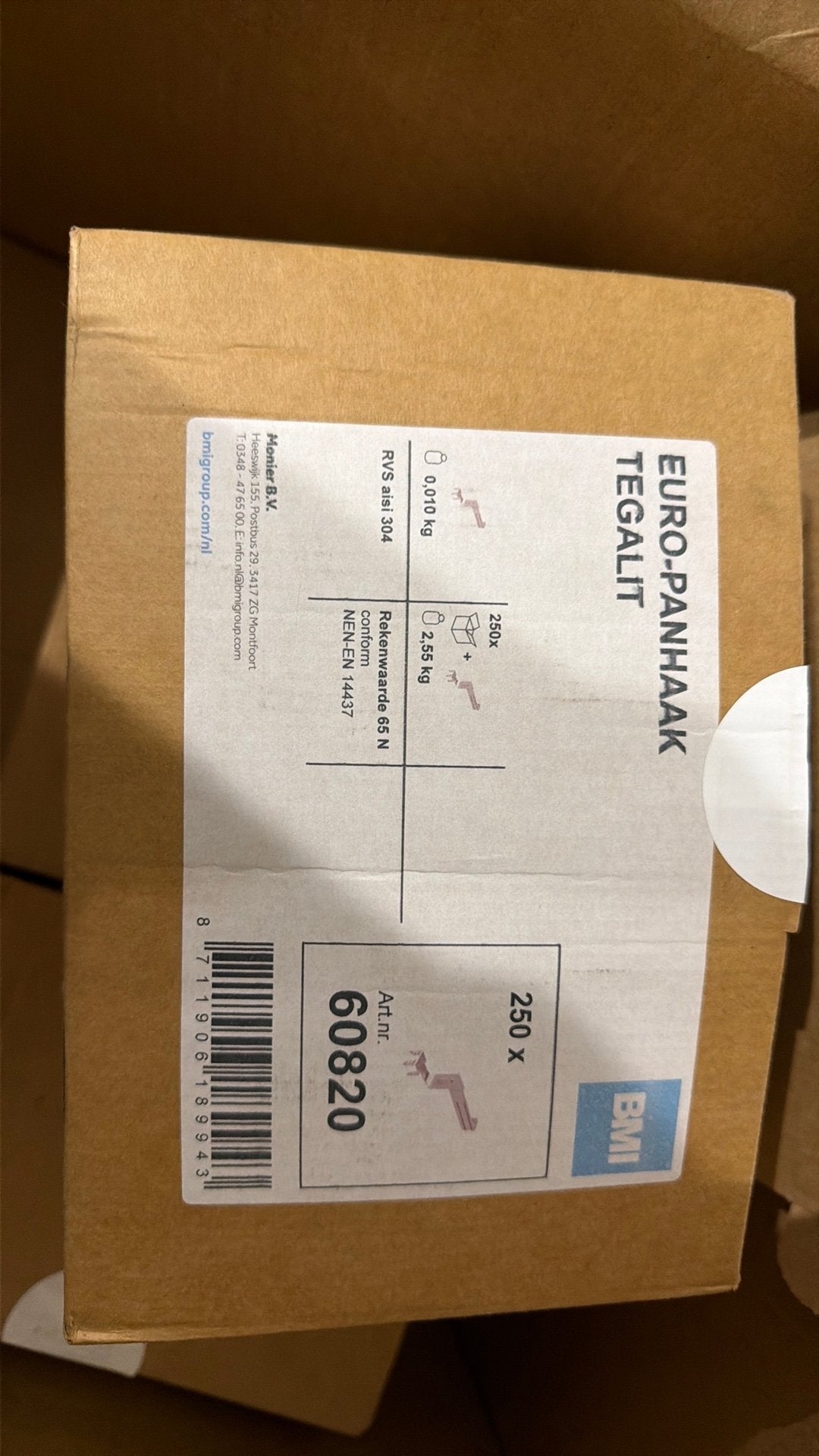 Monier tegalit Panhaken 3 dozen, Ophalen, Nieuw, Metaal, Overige typen