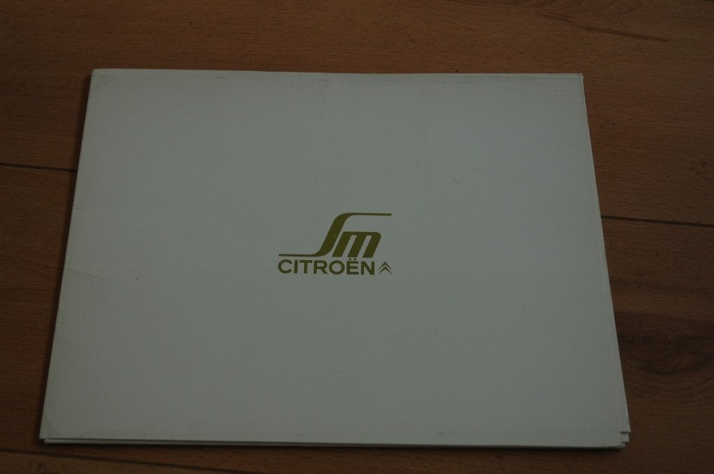 Citroën SM  -  Grote witte map met platen, Gelezen, Ophalen of Verzenden, Citroën, Citroën