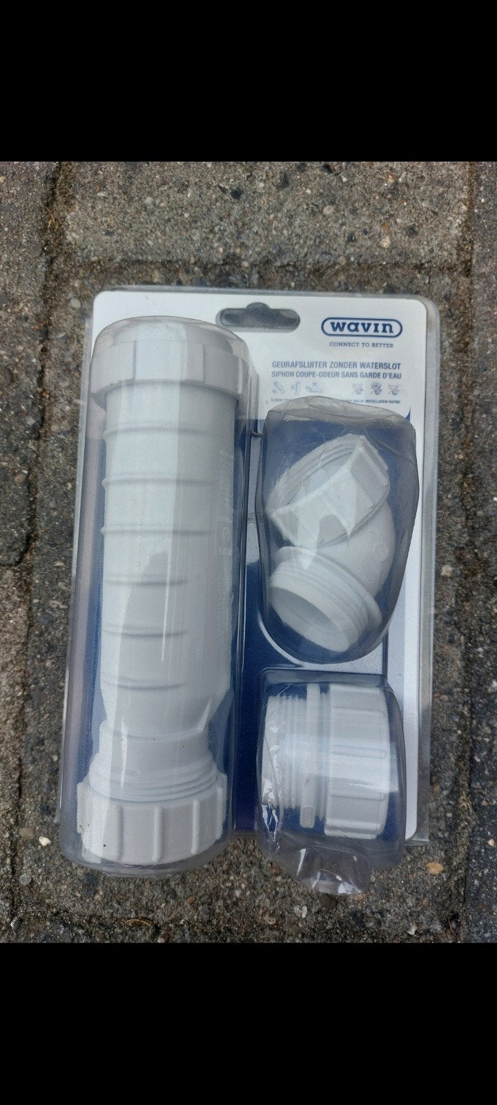 Wavin geurafsluiter zonder waterslot ruimtebesparend sifon, Afvoer, Pvc, Nieuw, Ophalen of Verzenden