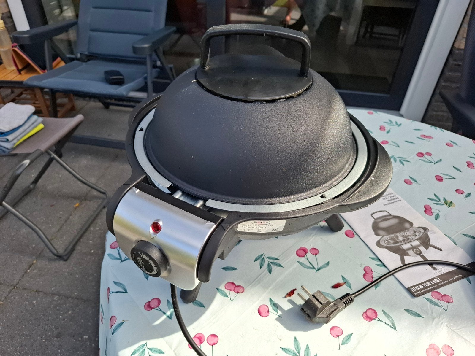 Buccan BBQ 1000W Elektrische Grill - Zo goed als nieuw, Ophalen, Zo goed als nieuw, Buccan