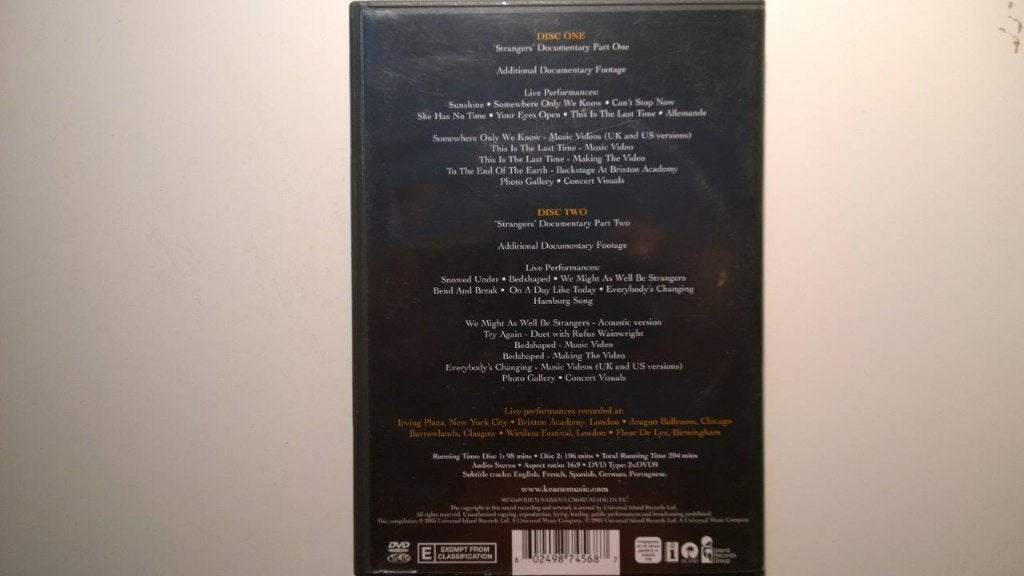 Keane - Strangers (DVD), Alle leeftijden, Ophalen of Verzenden, Zo goed als nieuw, Verzameling