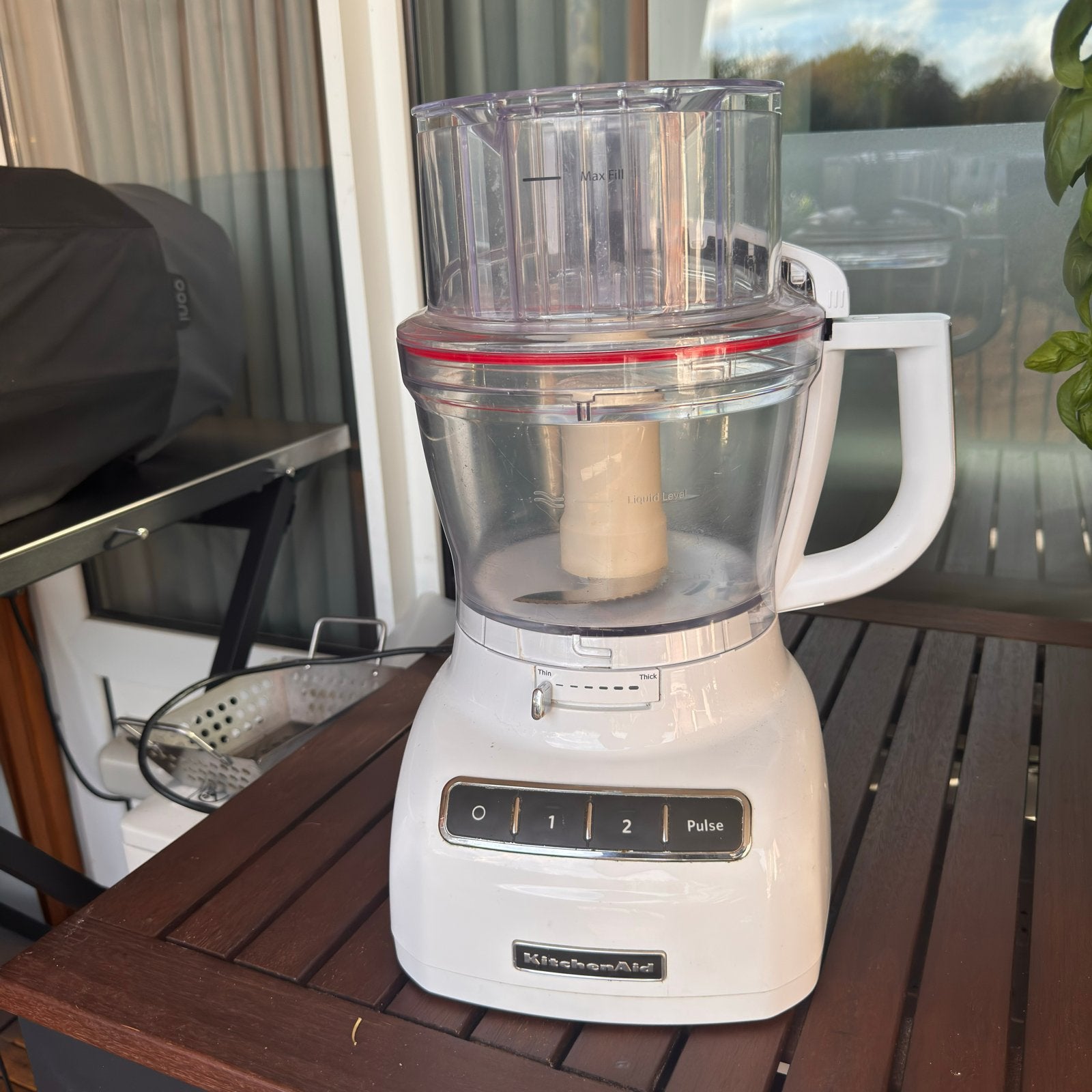 KitchenAid Foodprocessor - Wit, Zo goed als nieuw, 3 snelheden of meer, Ophalen of Verzenden, Zo goed als nieuw, 2 tot 3 liter