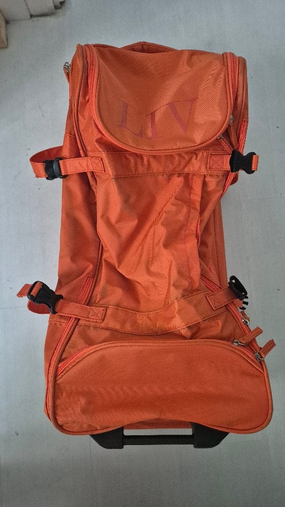2 x reiskoffer oranje izgs, Sieraden, Tassen en Uiterlijk, Uitschuifbare handgreep, 45 tot 55 cm, Ophalen of Verzenden, Zo goed als nieuw