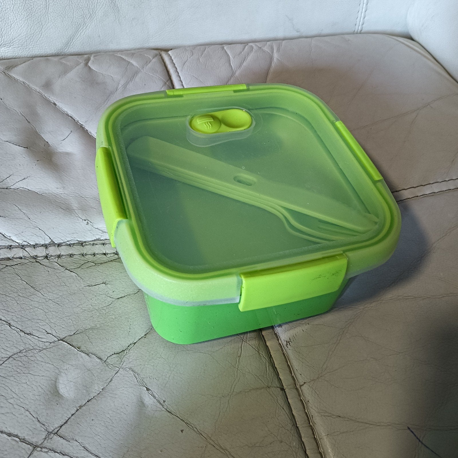 Curver Smart To Go Lunchset - 1,1L + Bestekset - Groen, Ophalen, Kunststof, Broodtrommel, Groen