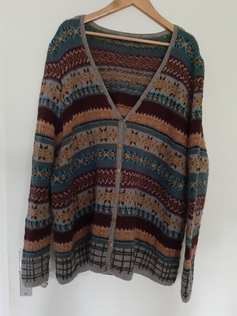 Prachtig nieuw handgebreid wollen Shetland vest maat XXL, Kleding | Dames, Grote Maten, Overige kleuren, Trui of Vest, Nieuw, Ophalen of Verzenden