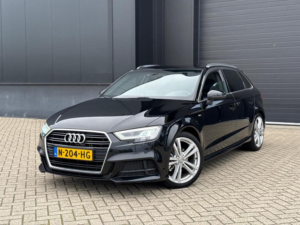 Audi A3 Sportback 1.6 TDI Sport S Line FACELIFT|AUTOMAAT|XEN, Gebruikt, 4 cilinders, Leder en Stof, Zwart