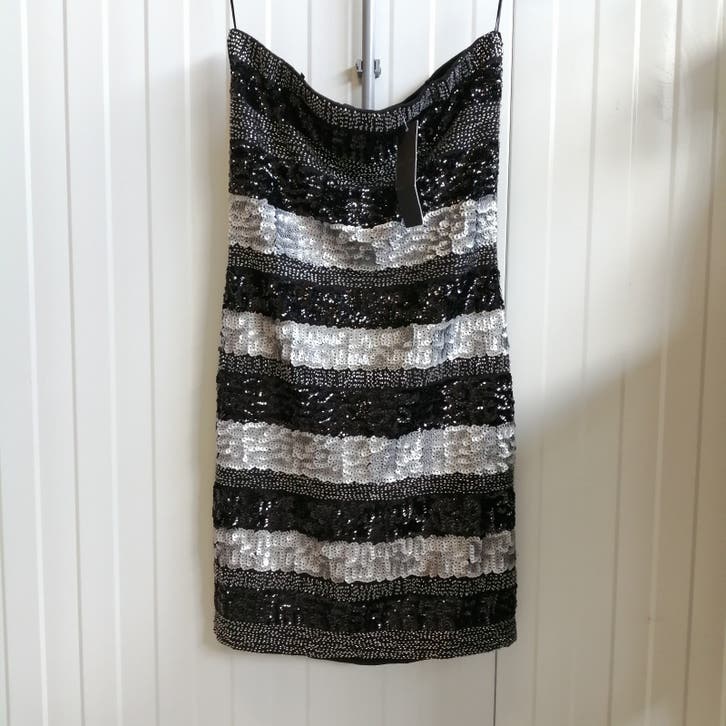 Nieuw: Strapless Pailletten Jurk (Maat M) - Sophyline & Co.