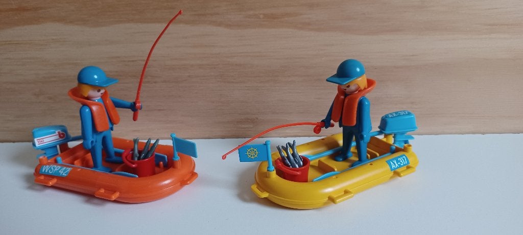 playmobil visser in rubberboot, Ophalen of Verzenden, Gebruikt, Los playmobil