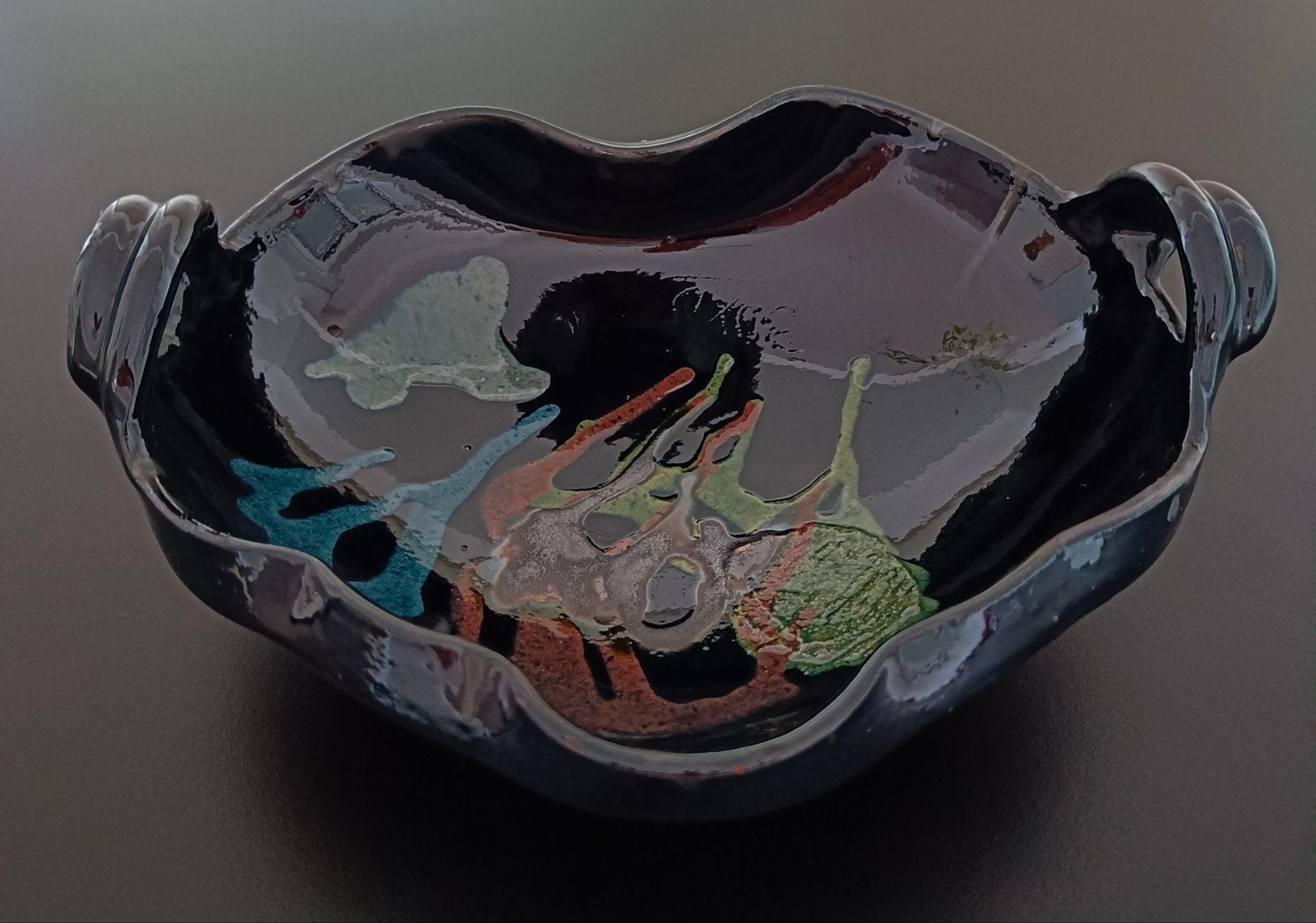 Keramische schaal met abstract design Thomas Buxo., Ophalen of Verzenden