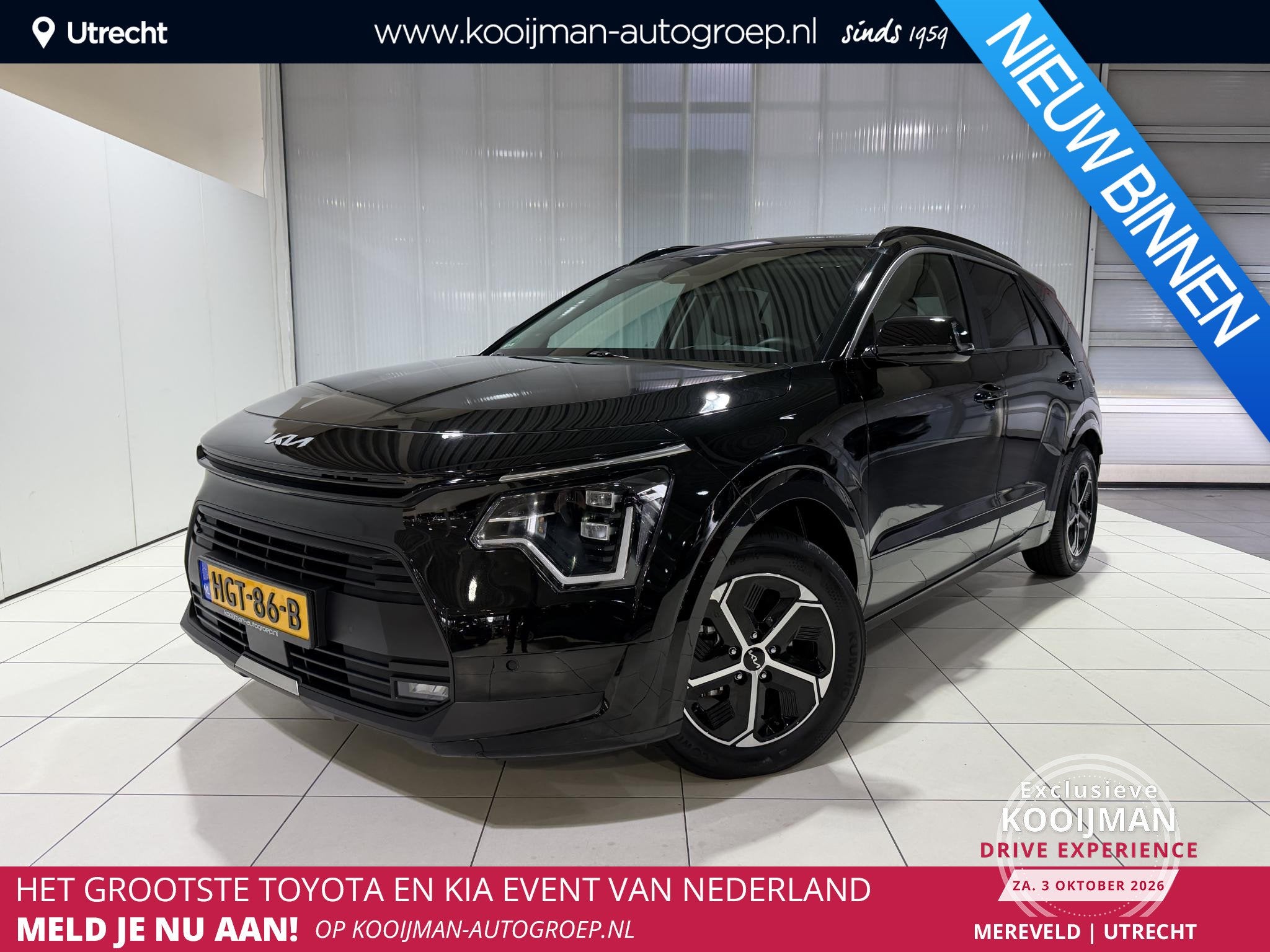 Kia Niro 1.6 GDi Hybrid DynamicPlusLine NL auto, 10 jaar gar, Auto's, 1374 kg, 137 pk, Gebruikt, Euro 6