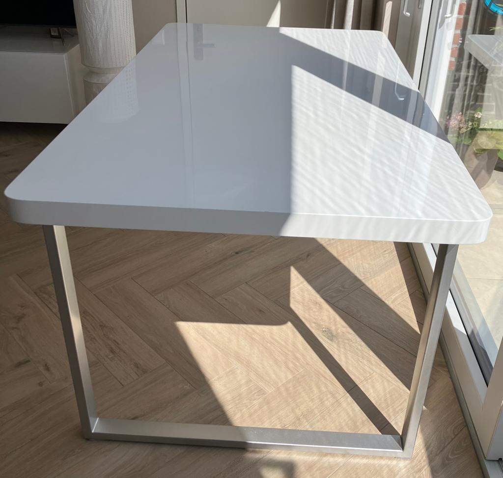 Eettafel wit 160x90 cm, Huis en Inrichting, Tafels | Eettafels, Ophalen, Gebruikt, Modern scandinavisch, 50 tot 100 cm