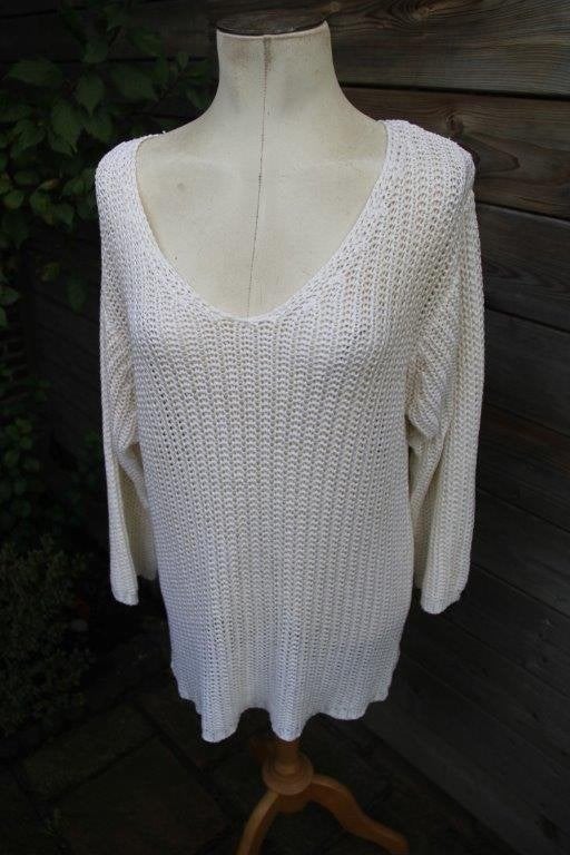 Trui creme Edgar Vos mt L Vaste prijs, Beige, Maat 42/44 (L), Zo goed als nieuw, Edgar Vos