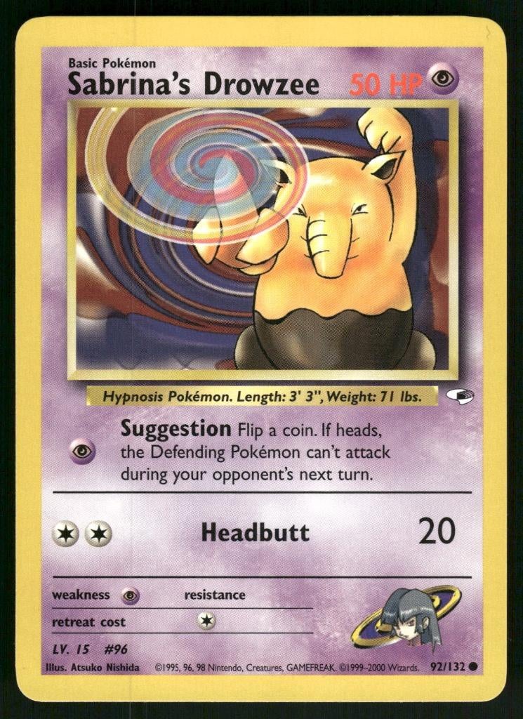 Sabrina's Drowzee 92/132 - Gym Heroes (NM), Verzenden, Gebruikt