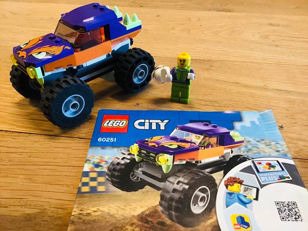 LEGO City 60251, Monster Truck, compleet en ZGAN, Compleet, City, Lego, Ophalen of Verzenden