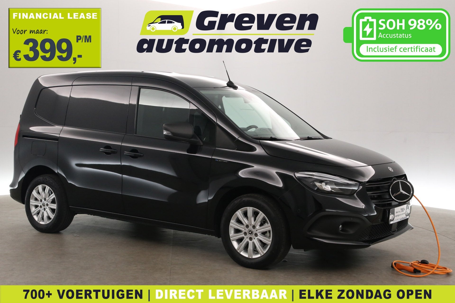 Mercedes-Benz eCitan 112 Pro 51 kWh 122PK | Snelladen | SOH, Stof, Mercedes-Benz, 2 stoelen, 750 kg