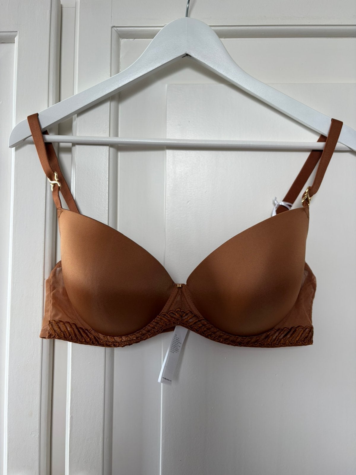 Aubade 80D Sheer Emotion voorgevormde plunge bh nieuw, Verzenden, Bruin, BH