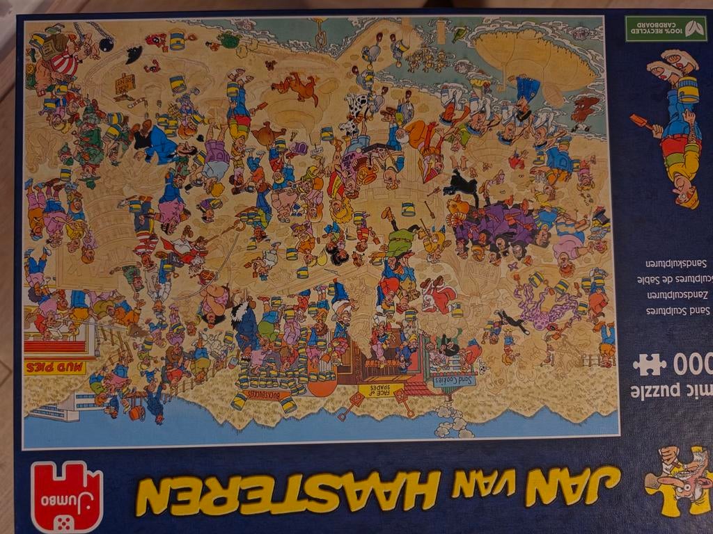 Jan van Haasteren puzzel 1000 stukjes - Zandsculpturen, Ophalen of Verzenden, 500 t/m 1500 stukjes, Zo goed als nieuw, Legpuzzel